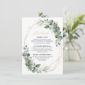 Gegevens over het Eucalyptus Greenery Geometric We Informatiekaartje (Staand voorkant)