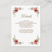 Gegevens over het grenspost Floral Bouquet Informatiekaartje (Voorkant)