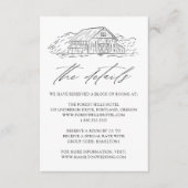 Gegevens over het huwelijk met legant Rustic Barn Informatiekaartje (Voorkant)