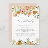 Gegevens over het huwelijk tussen Blush en Peach P Kaart (Voorkant / Achterkant)