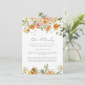 Gegevens over het huwelijk tussen Blush en Peach P Kaart (Staand voorkant)