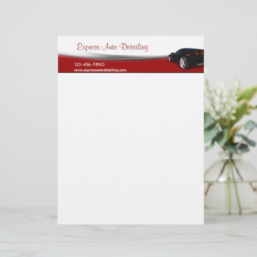 Gegevens over het programma Auto Wash Persoonlijk Briefhoofd (Staand voorkant)