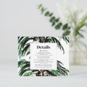 Gegevens over het verzamelen van gekleurde palmbom informatiekaartje (Staand voorkant)