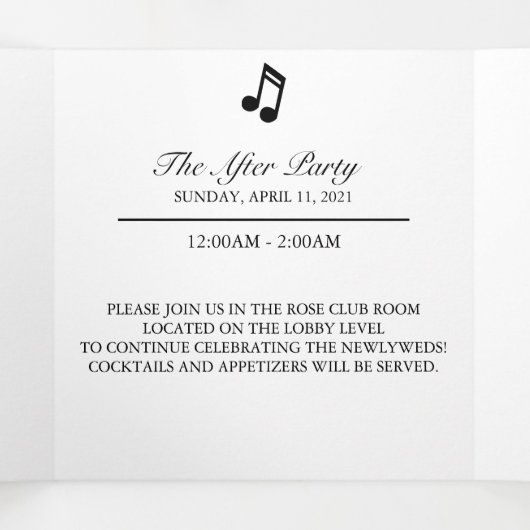 Gegevens over het witte elegant Eucalyptus bruilof Drieluik Kaart (Binnenkant midden)