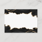 Gegevens over het zwarte en goudmarmer Agate Wedde Informatiekaartje (Achterkant)