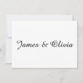 Gegevens over het zwarte en witte minimalistische  kaart (Voorkant)