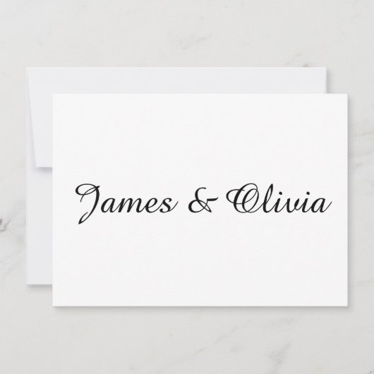 Gegevens over het zwarte en witte minimalistische  kaart (Voorkant)