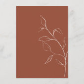 Gegevens over moderne QR-code Terracotta Wedding Informatiekaartje (Achterkant)