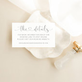 Gegevens over moderne, zilveren hardewritten informatiekaartje