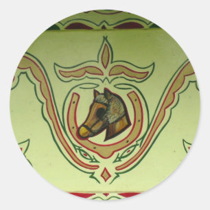 Gegevens over zigeunerwagon ronde sticker