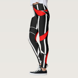 Gegevens rood en wit leggings