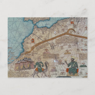 Gegevens van de Catalaanse atlas, 1375 Briefkaart