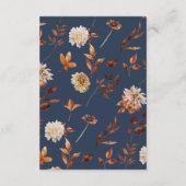 Gegevens van de Navy Herfst Informatiekaartje (Achterkant)