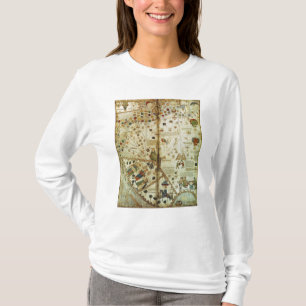 Gegevens van een Catalaanse Wereldkaart T-shirt
