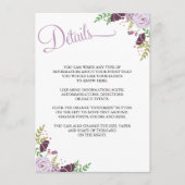 Gegevens van het Floral-huwelijk/Informatiekaart Informatiekaartje (Voorkant)