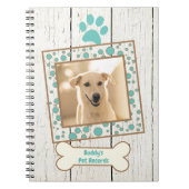 Gegevens van het pakket en zorg notitieboek (Voorkant)