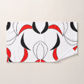 Gegevens zwart, rood en wit bad handdoek (Handdoek)