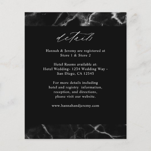 Gegevens zwarte budgetmarmer (Voorkant)