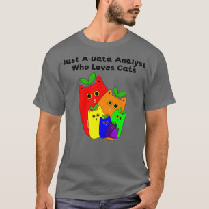 Gegevensanalisten en catgrappige gegevensanalisten t-shirt