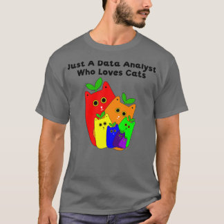 Gegevensanalisten en catgrappige gegevensanalisten t-shirt