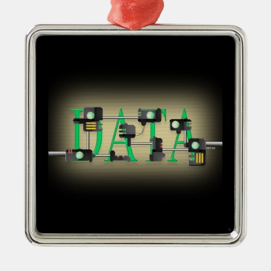 Gegevensbeveiliging Metalen Ornament (Voorkant)