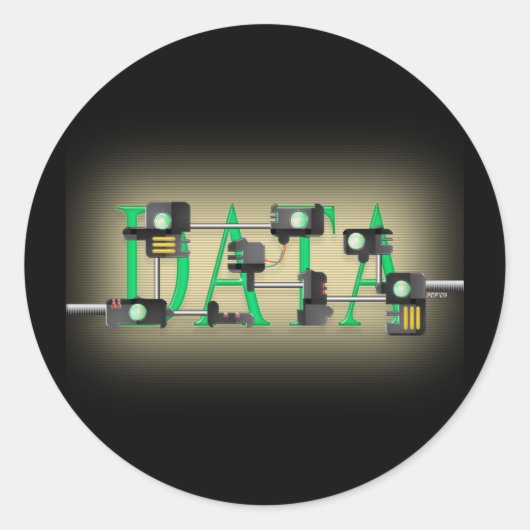 Gegevensbeveiliging Ronde Sticker (Voorkant)