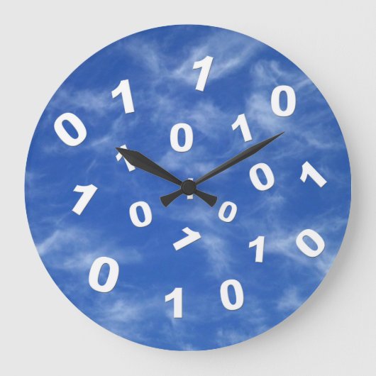 Gegevensklok over cloud computing grote klok (Voorkant)