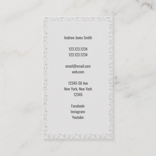 Gegevenswetenschapscomputernetwerk Visitekaartje (Achterkant)