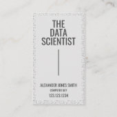 Gegevenswetenschapscomputernetwerk Visitekaartje (Voorkant)