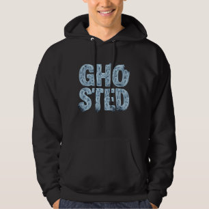 Geghoste Doorzichtige Spook Typografie Grappige Da Hoodie