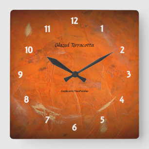Geglazuurd terracotta vierkante klok