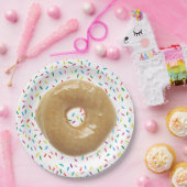 Geglazuurde donut met Sprinkles Paper Bord (Feest)