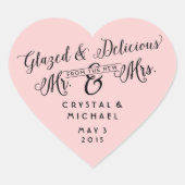 Geglazuurde en heerlijke bruiloft Dank u Stickers (Voorkant)