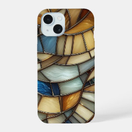Geglazuurde golven iPhone 15 hoesje