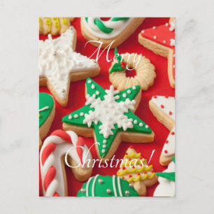 geglazuurde kerstkoekjes feestdagenkaart