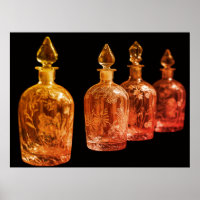 Geglazuurde Retro Glazen Parfumflesjes Aan Muur