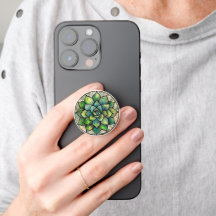 Geglazuurde Succulente Telefoongreep Groene Mandal