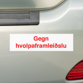 Gegn hvolpaframleiðslu bumpersticker (Op auto)