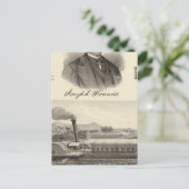 Gegolfd ijzerstoomjacht briefkaart (Staand voorkant)