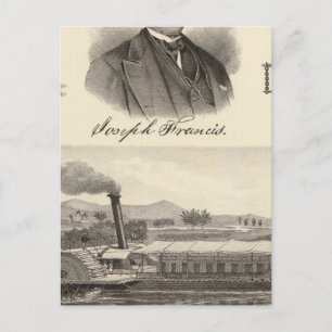 Gegolfd ijzerstoomjacht briefkaart