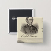 Gegolfd ijzerstoomjacht vierkante button 5,1 cm (Voorkant /achterkant)