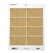 Gegolfd kartonnen textiel etiket (Full Sheet)
