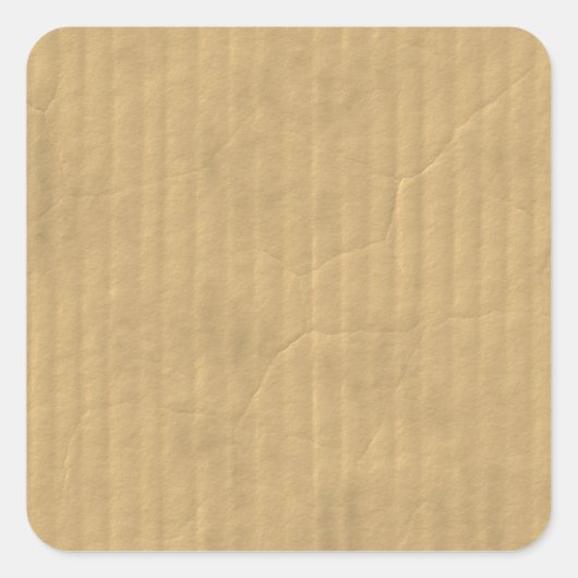 Gegolfd kartonnen textiel vierkante sticker (Voorkant)