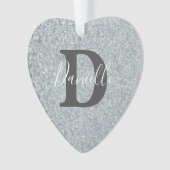 Gegolfd metaal ziet er gepersonaliseerd ornament u (voorkant)