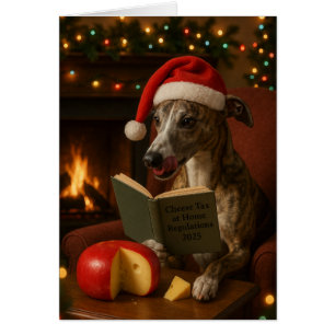 Gegolfd Whippet Kaas Belasting Kerstkaarten