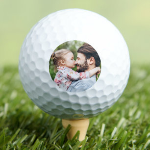 Gegolfde Gepersonaliseerde Eenvoudige Foto Golfballen