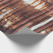 gegolfde geroosterde tin cadeaupapier (Hoek)