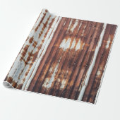 gegolfde geroosterde tin cadeaupapier (Uitgerold)