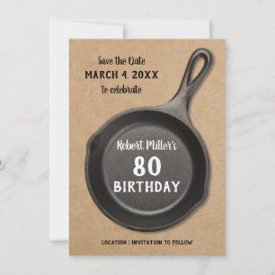 Gegoten ijzeren verjaardag Sla de datum op Save The Date