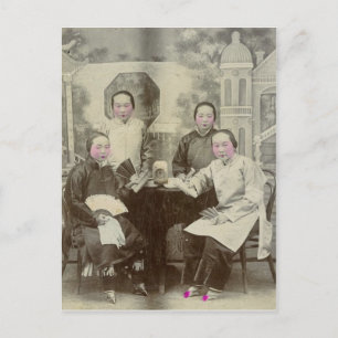 Gegoten leden, opera Beijing, ongeveer 1880 Briefkaart